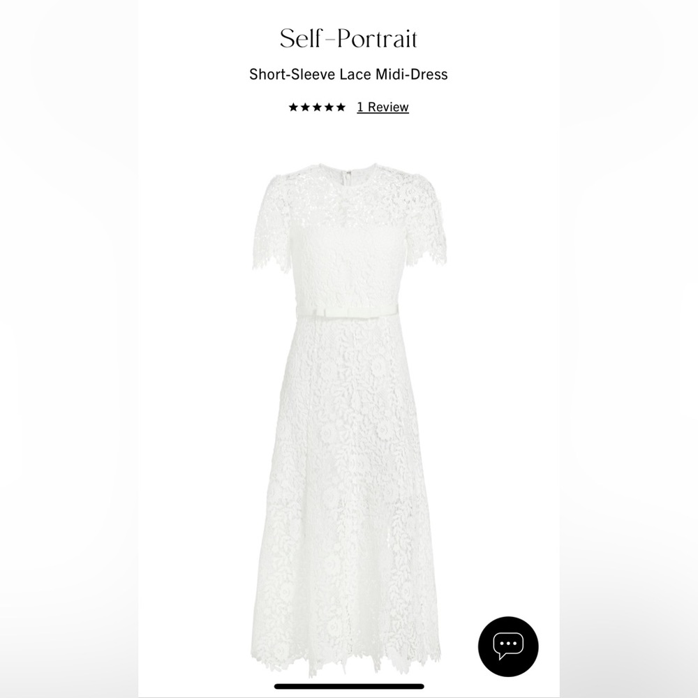 Self Portrait short-sleeve lace midi dress